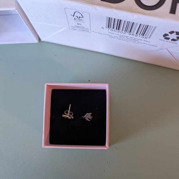 Pandora Swallow Silver Stud Earrings - Picture 3 of 3